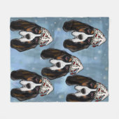 BASSET HOUND FLEECEDECKE (Vorderseite (Horizontal))