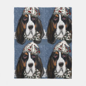BASSET HOUND FLEECEDECKE (Vorderseite)