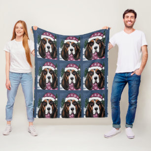BASSET HOUND FLEECEDECKE