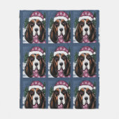BASSET HOUND FLEECEDECKE (Vorderseite)