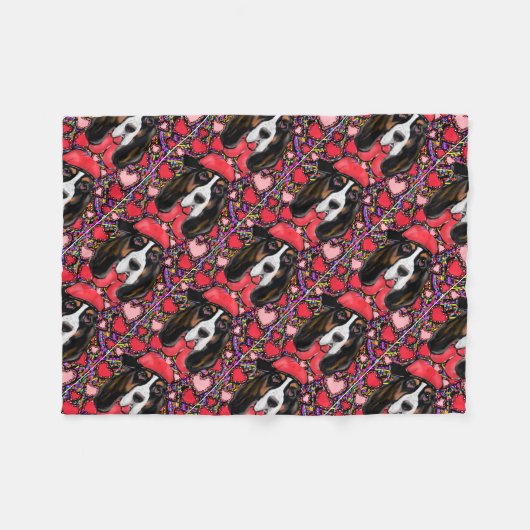 Basset Hound Fleecedecke (Vorderseite (Horizontal))