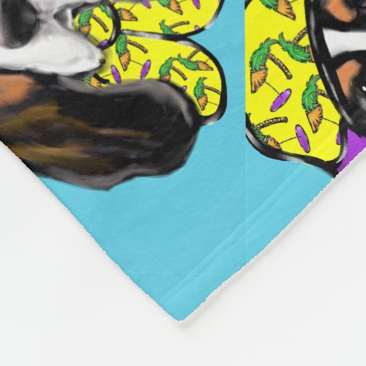 Basset Hound Fleecedecke (Ecke)