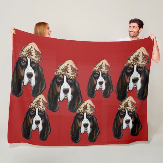 Basset Hound Fleecedecke (Beispiel)