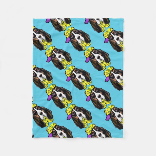 Basset Hound Fleecedecke (Vorderseite)