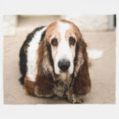 BASSET HOUND FLEECEDECKE (Vorderseite (Horizontal))