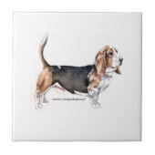 Basset Hound Fliese (Vorderseite)