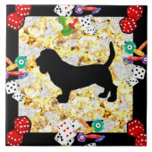 BASSET HOUND FLIESE (Vorderseite)