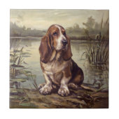 Basset Hound Fliese (Vorderseite)