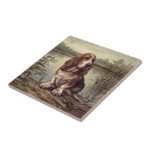 Basset Hound Fliese (Seite)