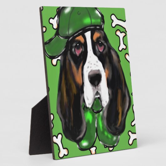 Basset Hound Fotoplatte (Seite)