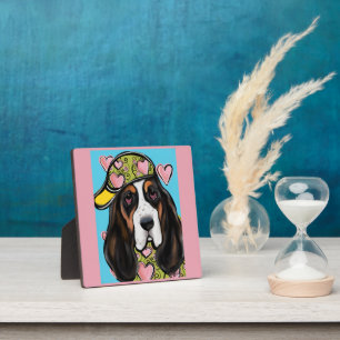 Basset Hound Fotoplatte
