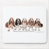 Basset Hound-Freunde für immer Mousepad (Vorne)