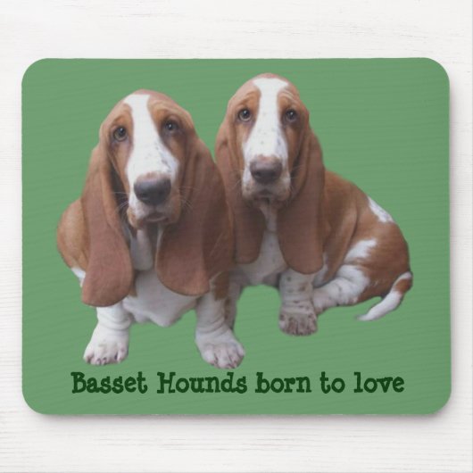 Basset Hound-Freunde Mousepad (Vorne)