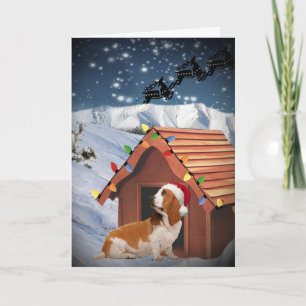 Basset Hound Frohe Weihnachtskarten Feiertagskarte