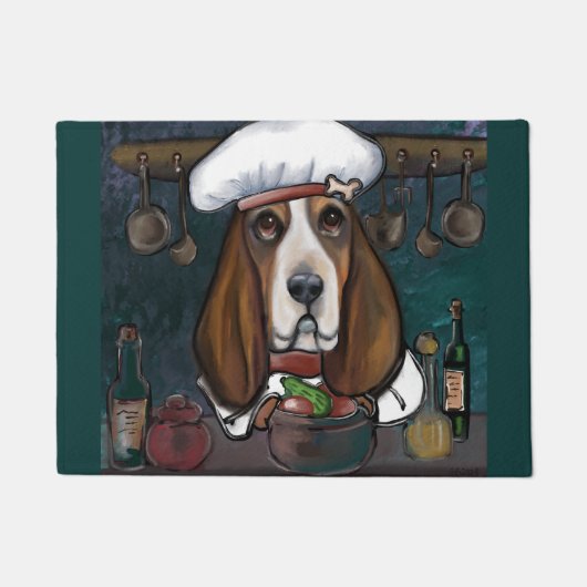 BASSET HOUND FUßMATTE (Vorderseite)