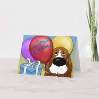 Basset Hound Geburtstagskarte Karte