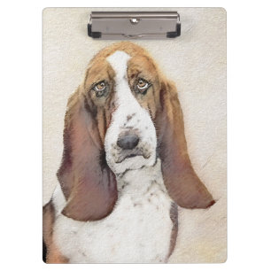 Basset Hound-Gemälde - Süße originelle Hundekunst Klemmbrett