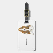 Basset Hound Gepäckanhänger (Vorderseite vertikal)