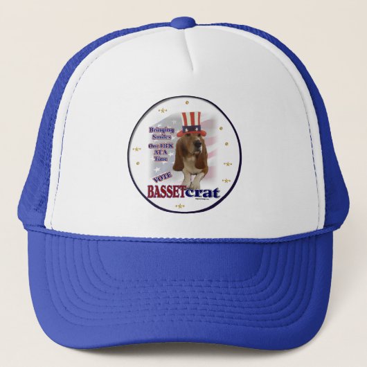 Basset Hound Geschenke Truckerkappe (Vorderseite)
