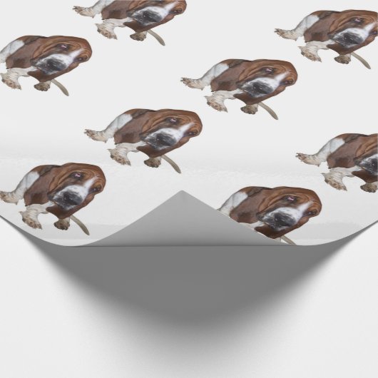 Basset Hound Geschenkpapier (Ecke)