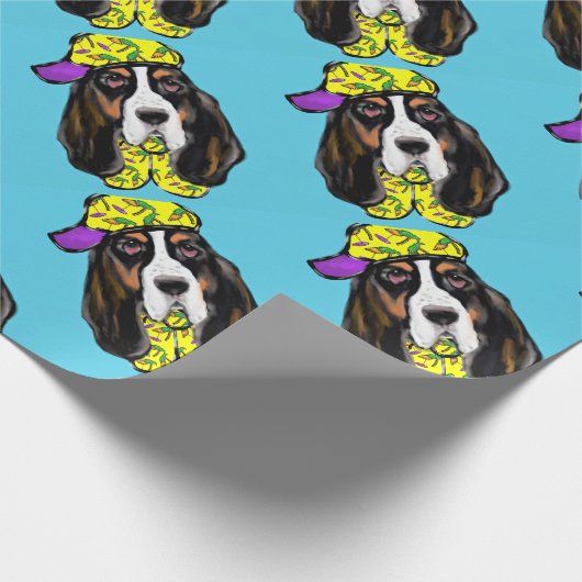 Basset Hound Geschenkpapier (Ecke)