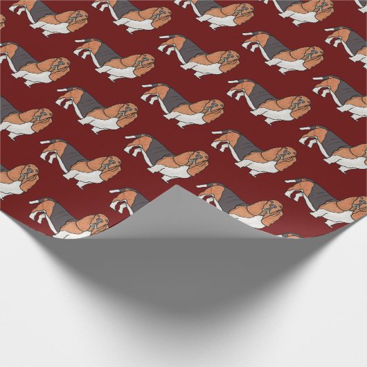 Basset Hound Geschenkpapier (Ecke)