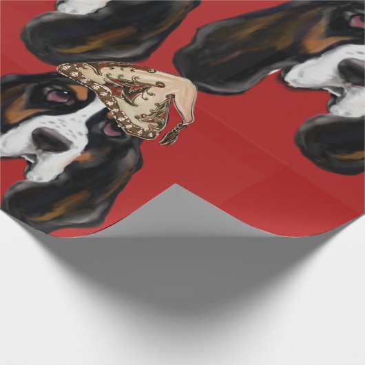 BASSET HOUND   GESCHENKPAPIER (Ecke)