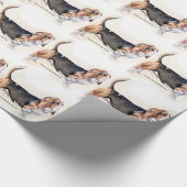 Basset Hound Geschenkpapier (Ecke)