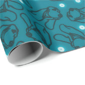 Basset Hound Geschenkpapier (Rolleneckpunkt)