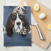 BASSET HOUND GESCHIRRTUCH (Viertel Falte)