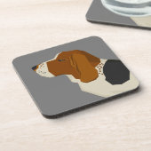 Basset Hound Getränkeuntersetzer (Linke Seite)
