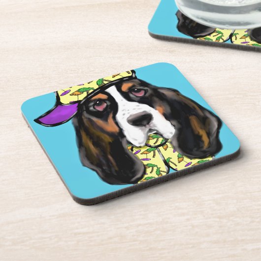 Basset Hound Getränkeuntersetzer (Linke Seite)