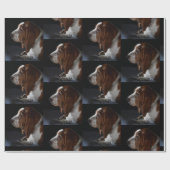 Basset Hound Gewartet, damit Sie auf Zuhause komme Geschenkpapier (Flach)