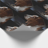 Basset Hound Gewartet, damit Sie auf Zuhause komme Geschenkpapier (Ecke)