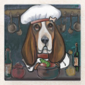 BASSET HOUND GLASUNTERSETZER (Vorderseite)