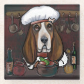 BASSET HOUND GLASUNTERSETZER (Vorderseite)