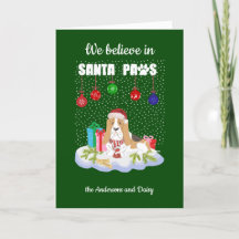 Basset Hound glauben Santa Paws Weihnachten