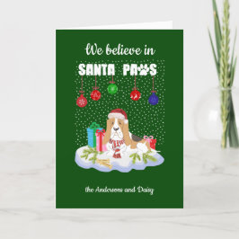 Basset Hound glauben Santa Paws Weihnachten