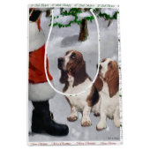 Basset Hound glauben Weihnachten Mittlere Geschenktüte (Vorderseite)