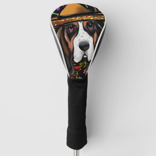 BASSET HOUND GOLF HEADCOVER (Vorderseite)