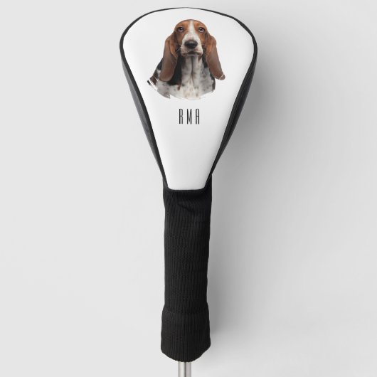 Basset Hound Golf Headcover (Vorderseite)