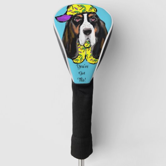 Basset Hound Golf Headcover (Vorderseite)