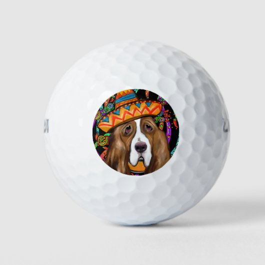 BASSET HOUND GOLFBALL (Vorderseite)