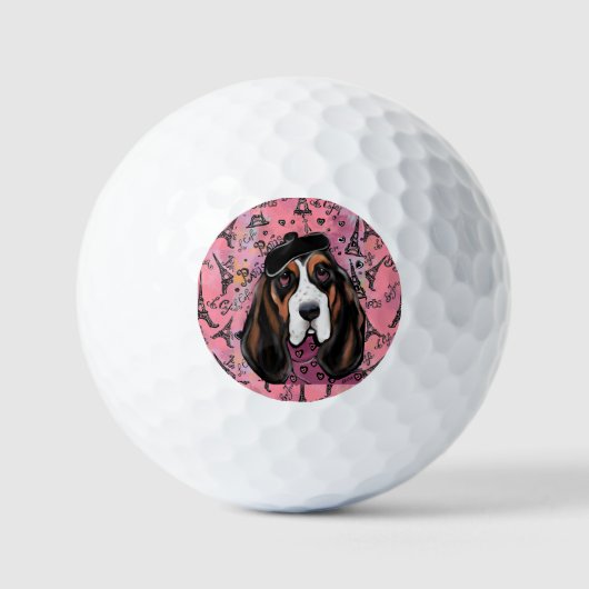 Basset Hound Golfball (Vorderseite)