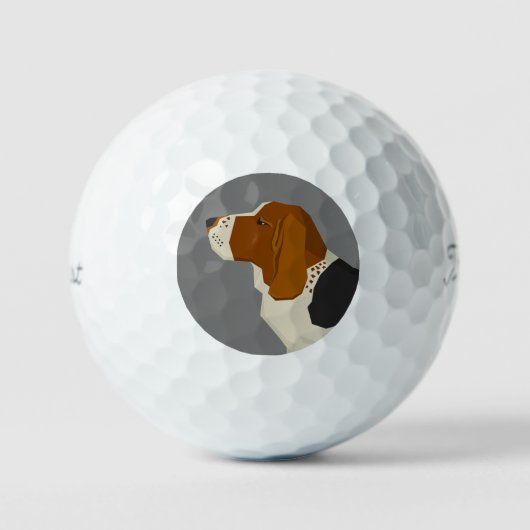 Basset Hound Golfball (Vorderseite)