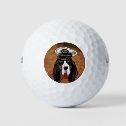 BASSET HOUND GOLFBALL (Vorderseite)