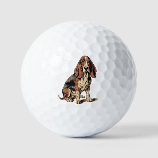 Basset Hound Golfball (Vorderseite)