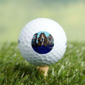BASSET HOUND GOLFER GOLFBALL (Insitu T-Shirt)