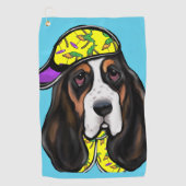 Basset Hound Golfhandtuch (Vorderseite)