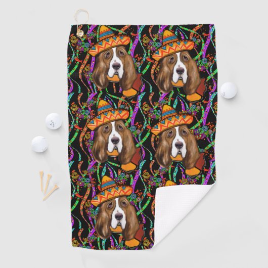 BASSET HOUND GOLFHANDTUCH (Insitu)